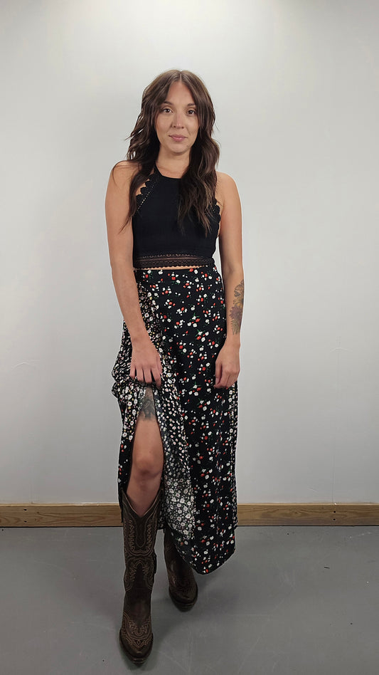 Floral Maxi Skirt (Two Colors)