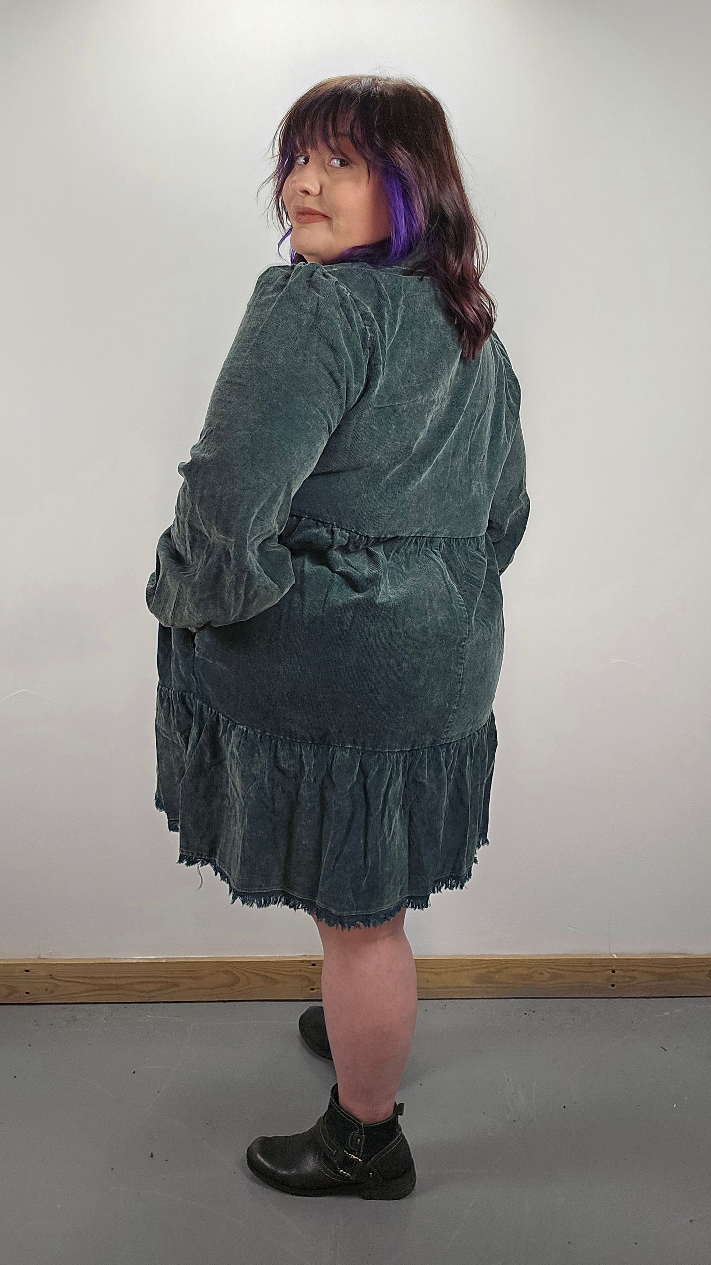 Mineral Wash Corduroy Dress PLUS