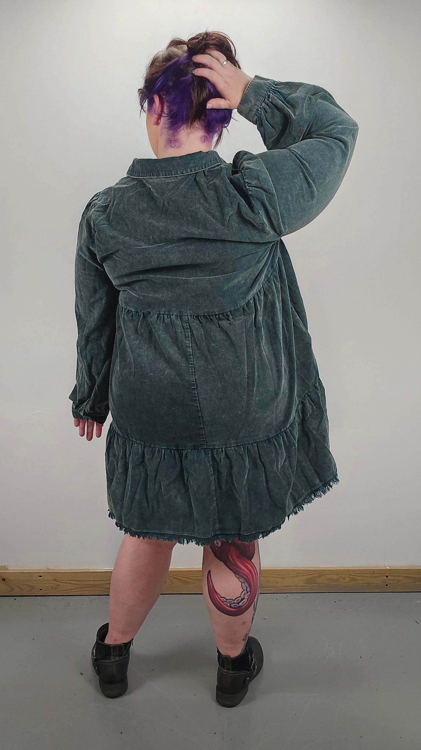 Mineral Wash Corduroy Dress PLUS