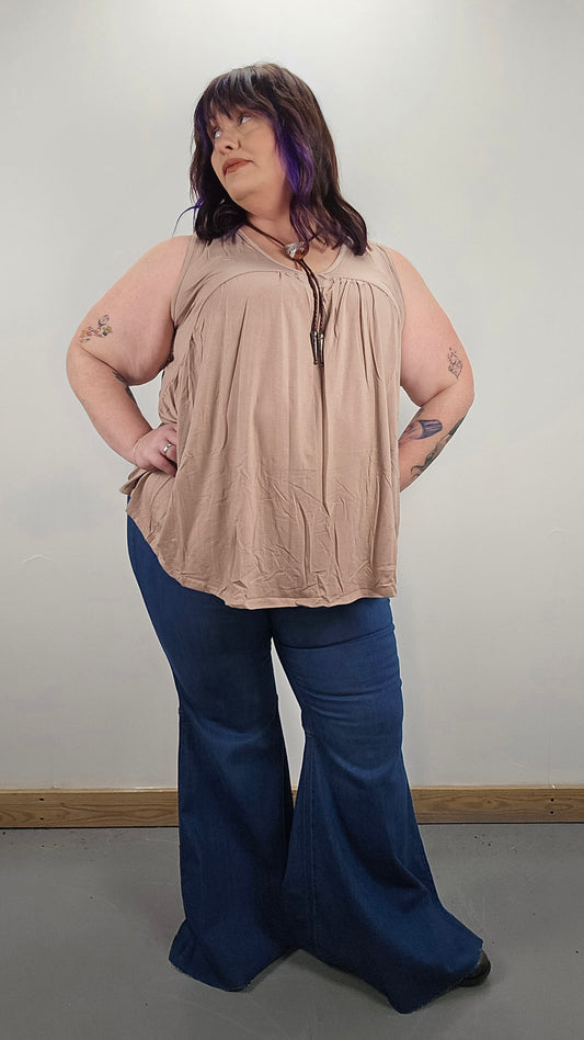 V-Neck Babydoll Tank - PLUS