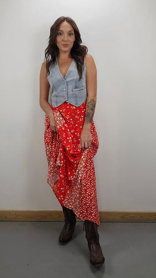 Floral Maxi Skirt (Two Colors)