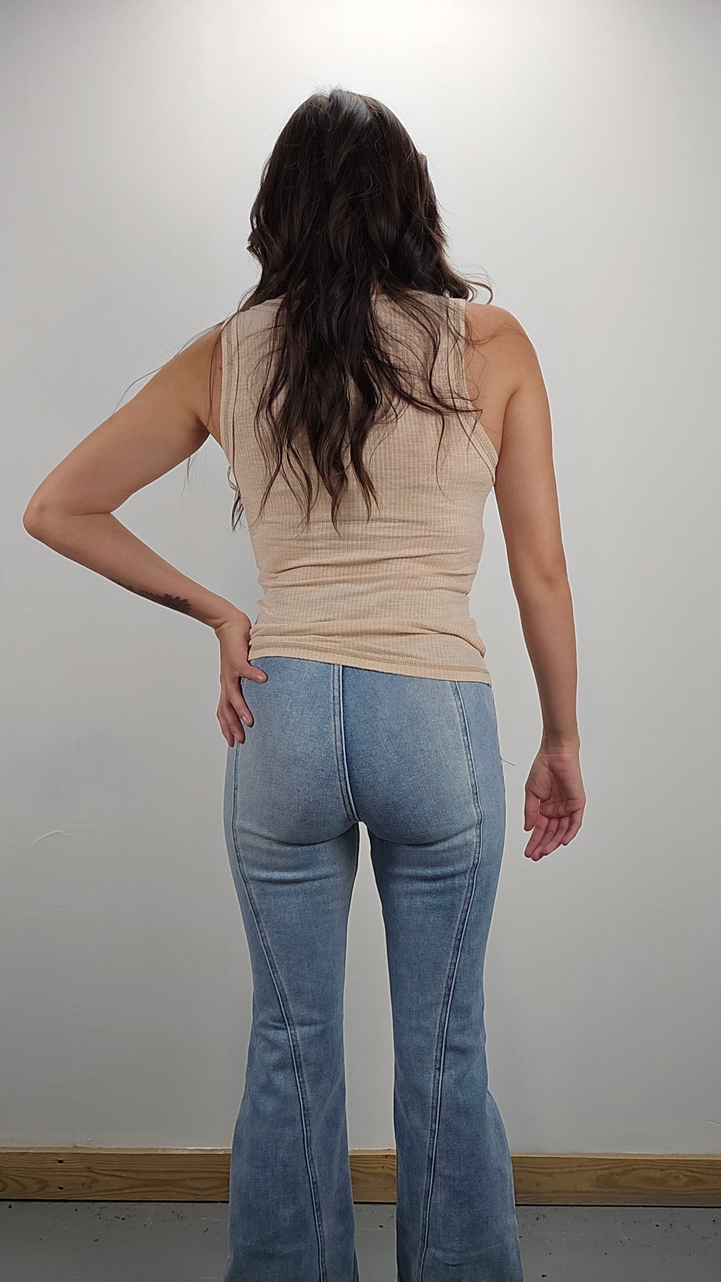 Ribbed Henley Tank