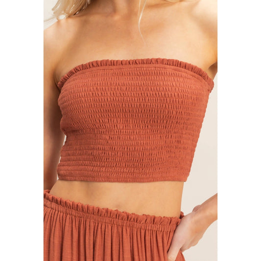 Canyon Breeze Smocked Two Piece Skirt Set