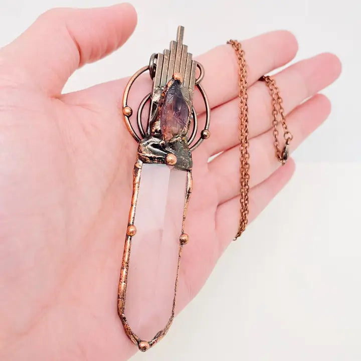 Crystal Stone Pendant Necklace