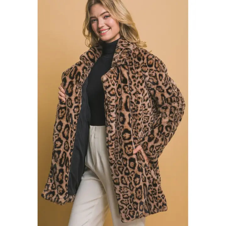 Midnight Muse Faux Fur Coat