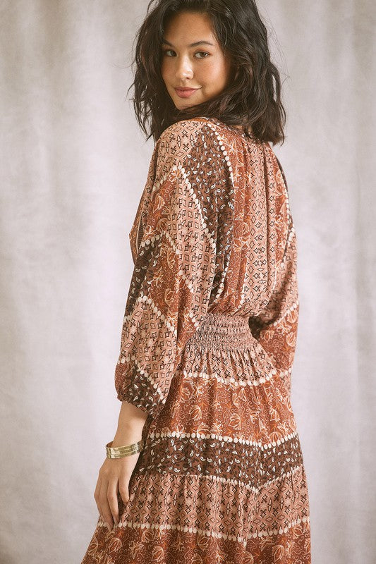 Playing In The Band Wide Leg Printed Jumpsuit