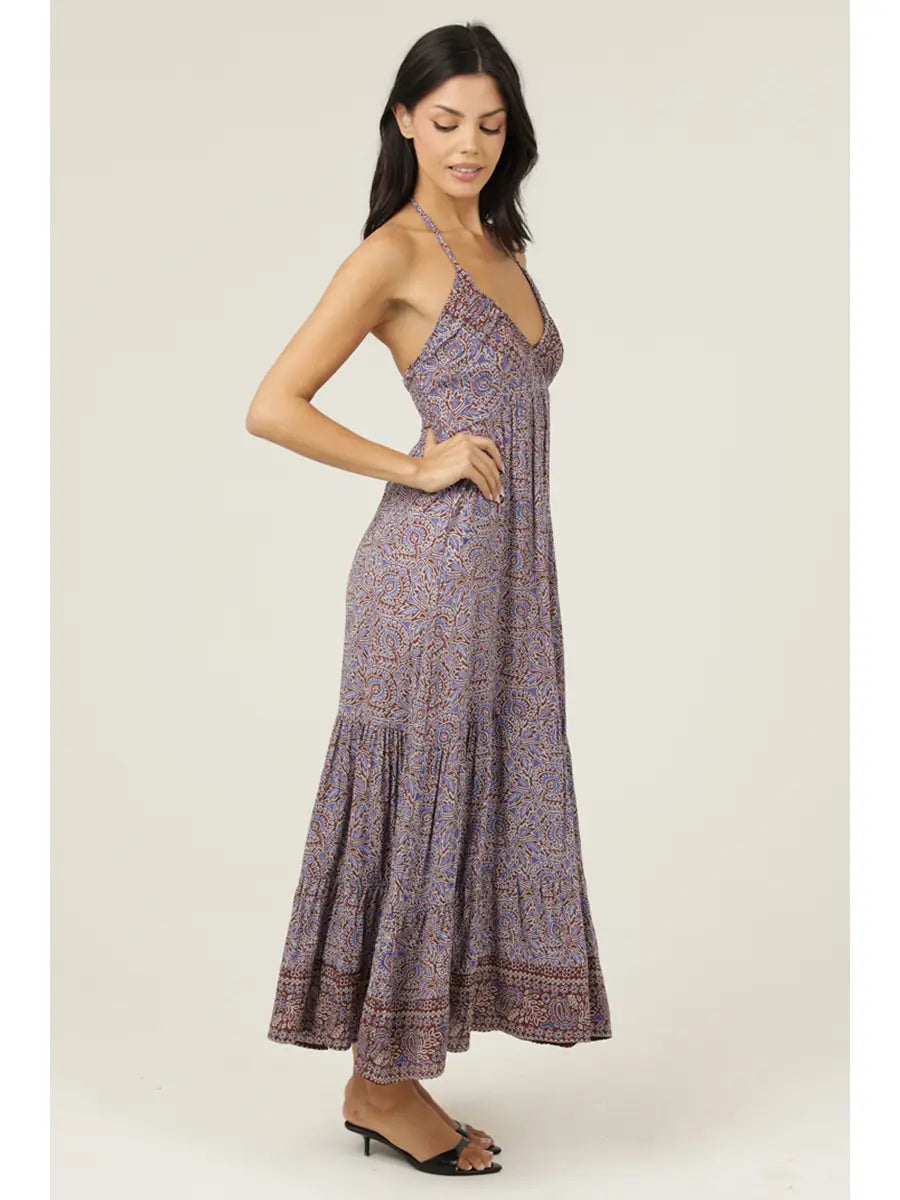 Purple Haze Halter Maxi Dress