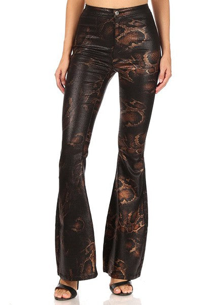 Printed High Waisted Bell Bottom