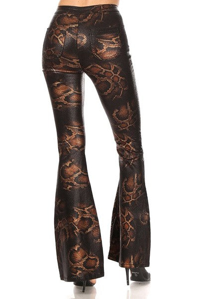 Printed High Waisted Bell Bottom