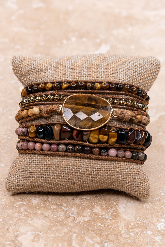 Natural Stone Wrap Bracelet