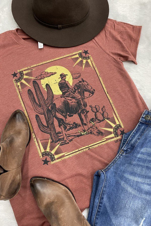 Cowboy Sunset Graphic Tee