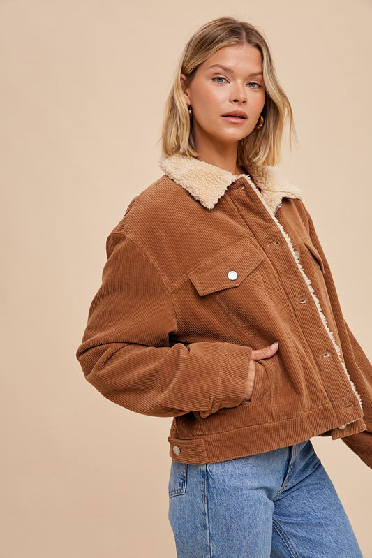 Shearling Corduroy Jacket