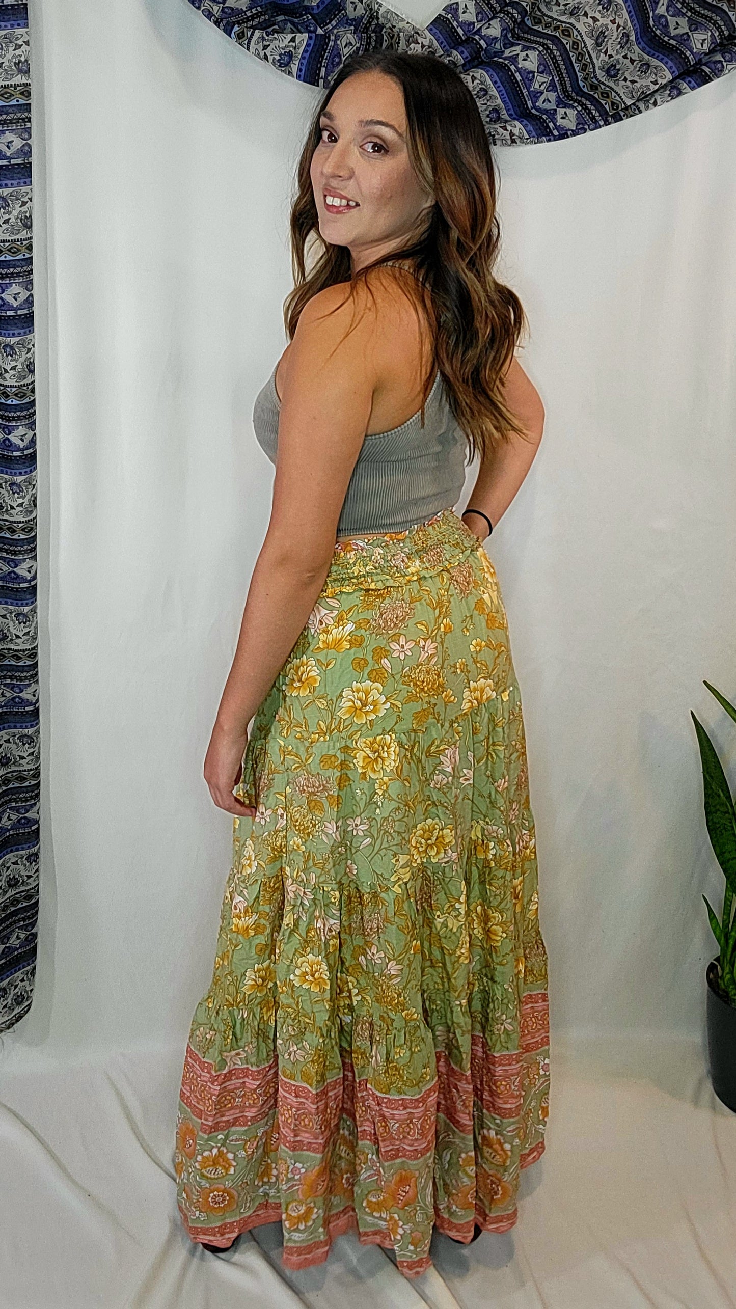 Button-Down Floral Maxi Skirt – Heartland Hippie