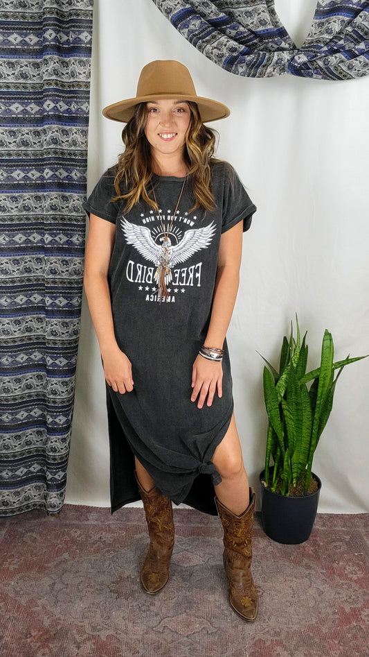 Free Bird T-Shirt Dress