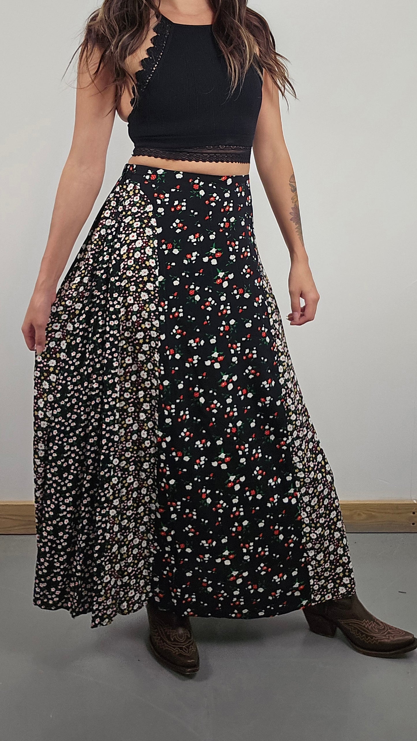 Floral Maxi Skirt (Two Colors)