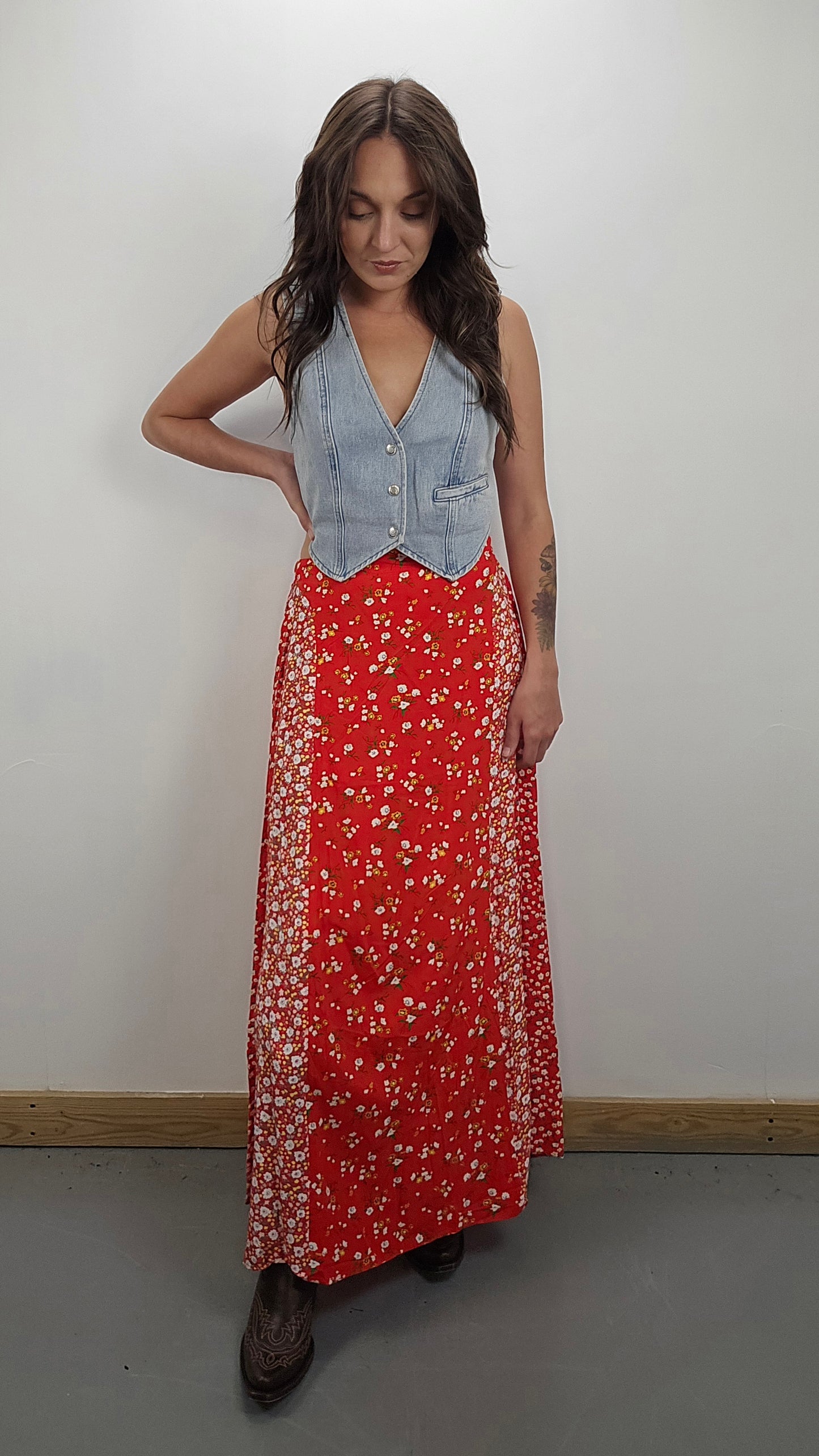 Floral Maxi Skirt (Two Colors)