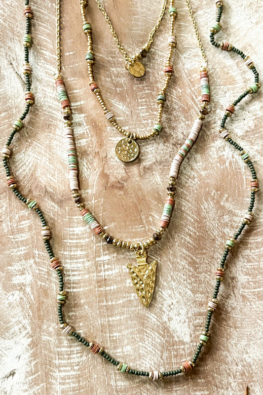 Gold Jade Cascade Necklace