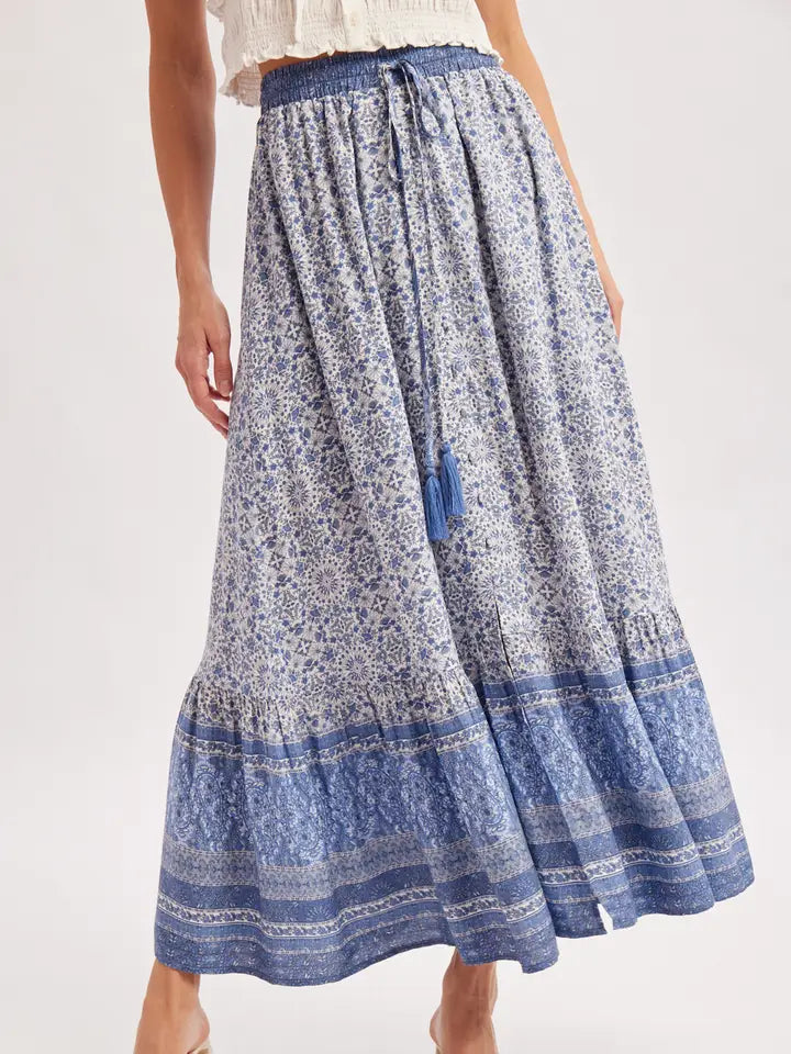 Mountain Mama Button Front Maxi Skirt