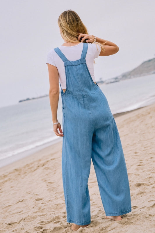 Wander Free Chambray Jumpsuit - PLUS
