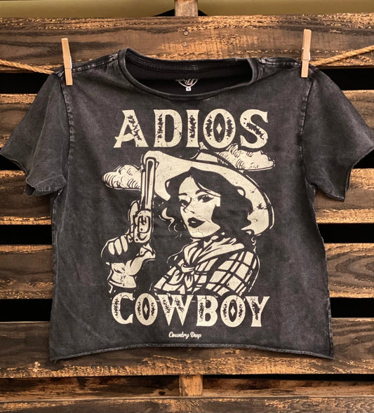 Adios Cowboy Cropped Tee