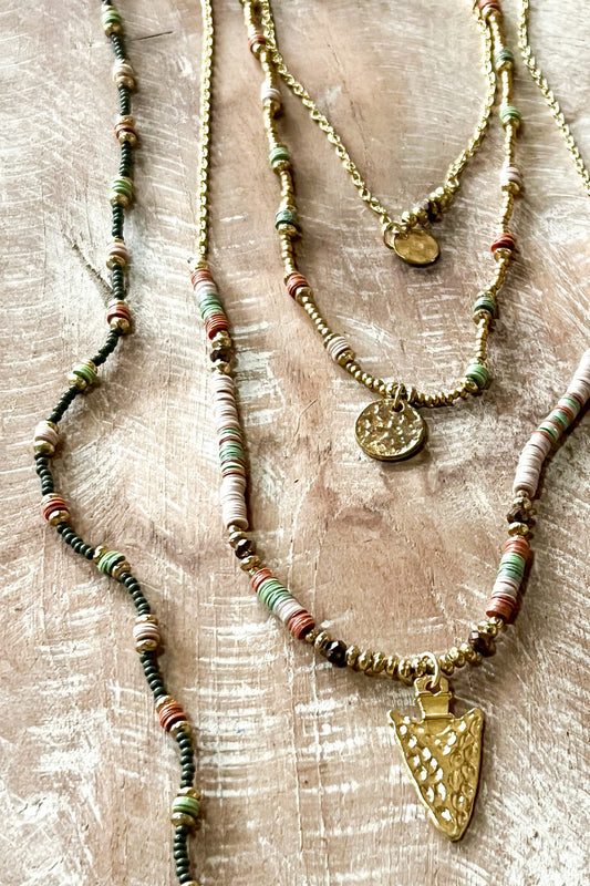 Gold Jade Cascade Necklace