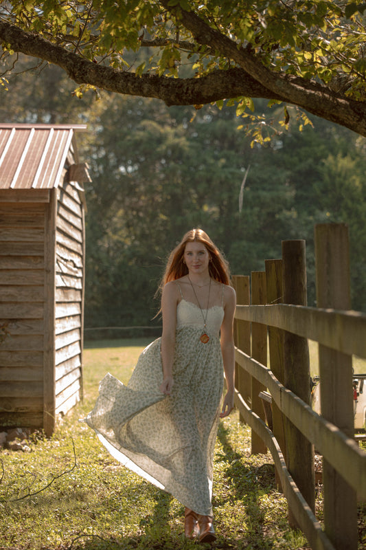 Floral & Lace Maxi Dress