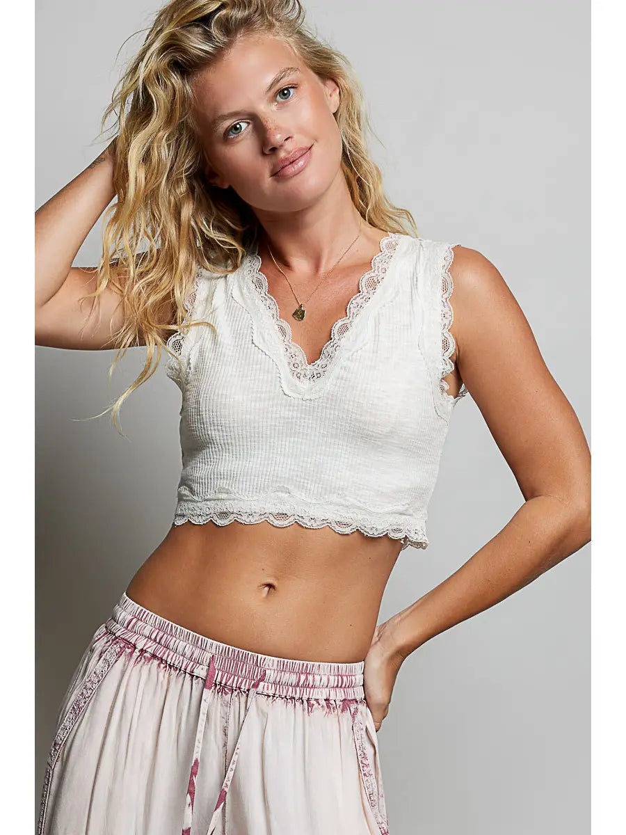Lace Trim Crop