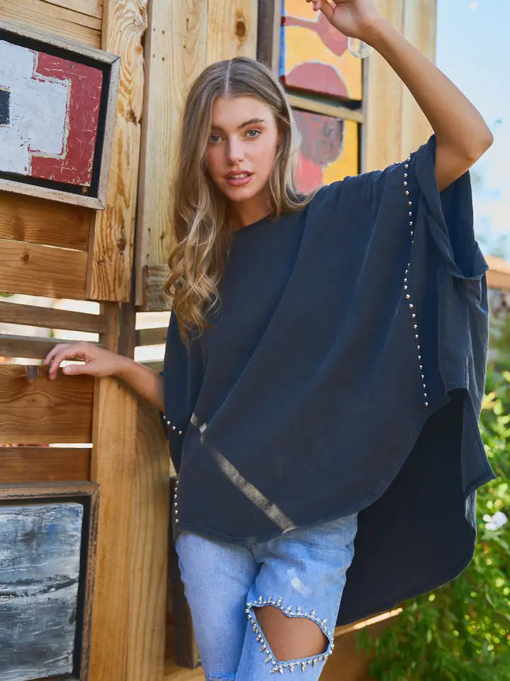 Outlaw Heart Oversized Studded Tee