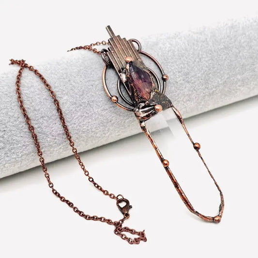 Crystal Stone Pendant Necklace