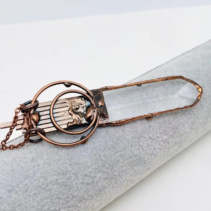 Crystal Stone Pendant Necklace