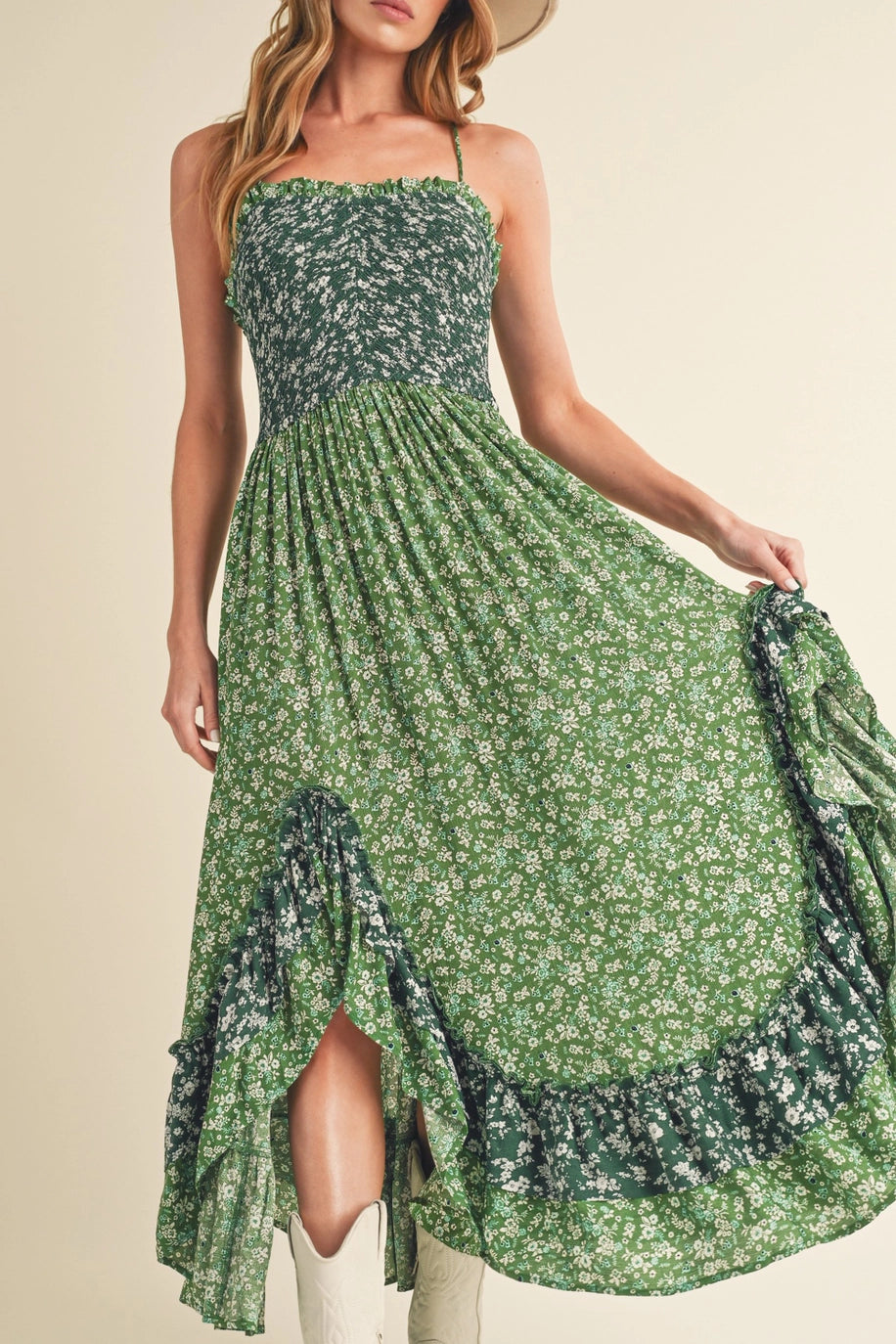 Green River Smocked Maxi Dress