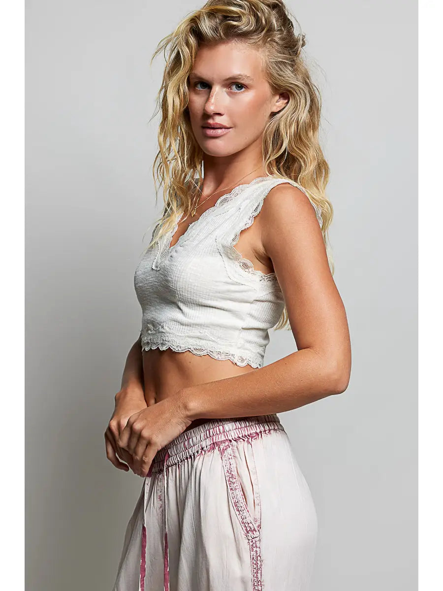 Lace Trim Crop