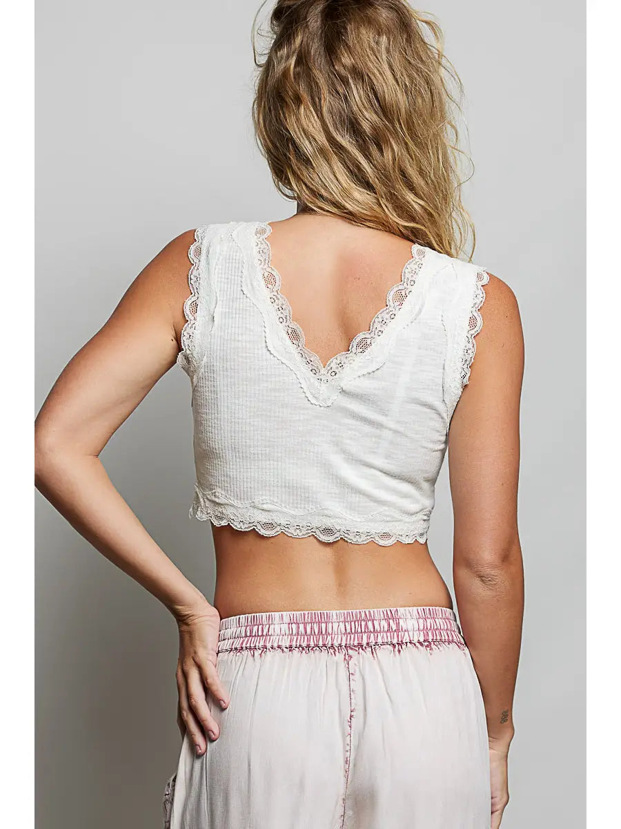 Lace Trim Crop