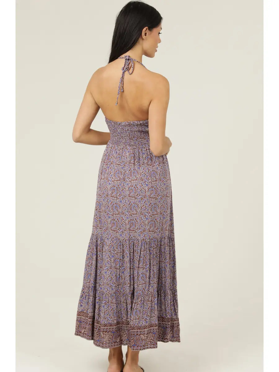 Purple Haze Halter Maxi Dress