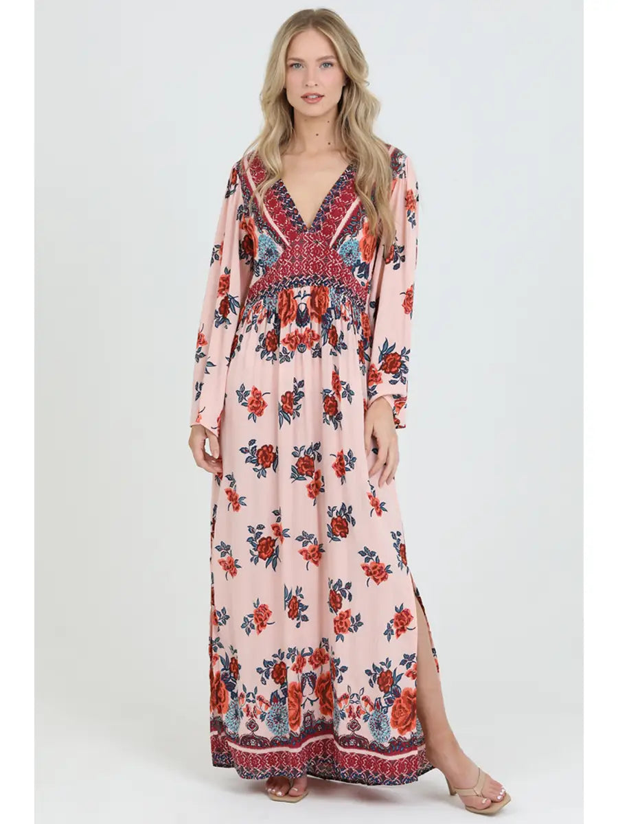 Stay Out Late Bell Sleeve Maxi Dress