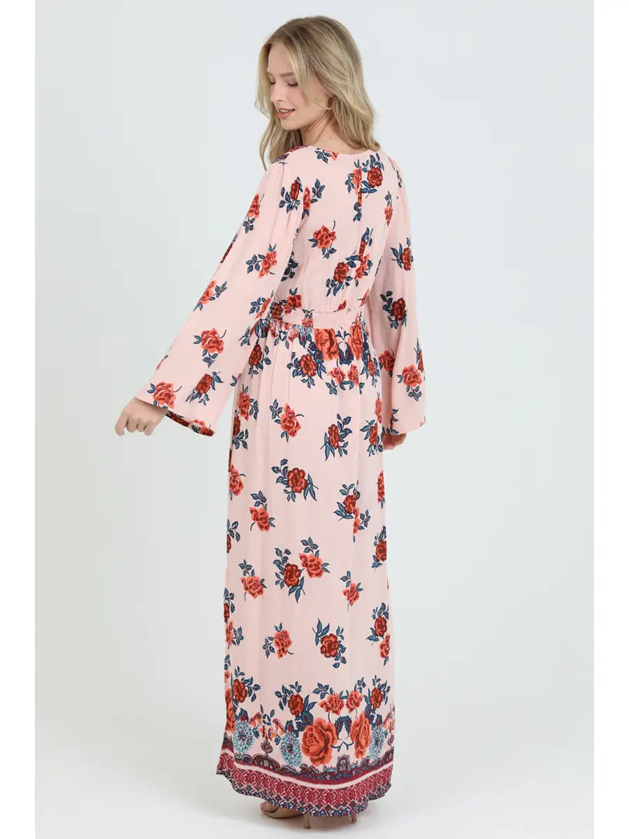 Stay Out Late Bell Sleeve Maxi Dress