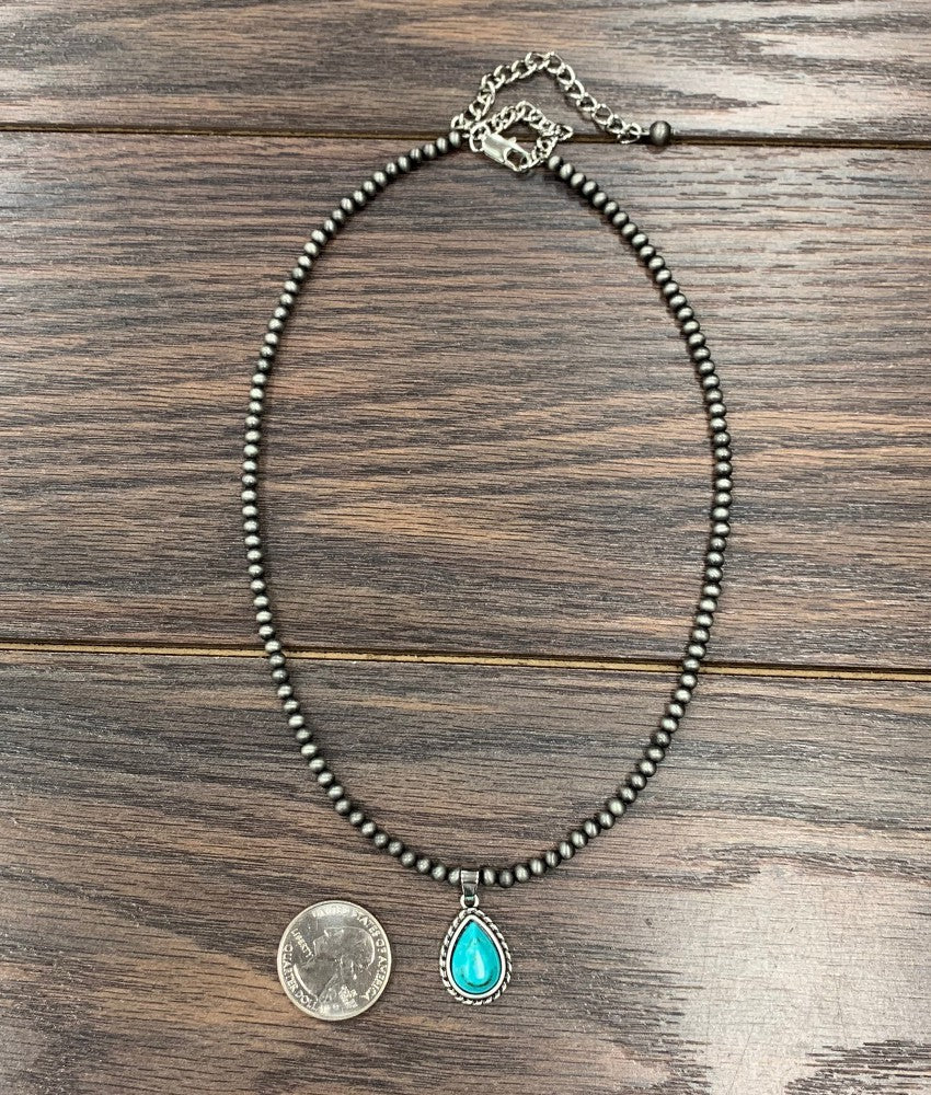 Turquoise Tear Drop Necklace