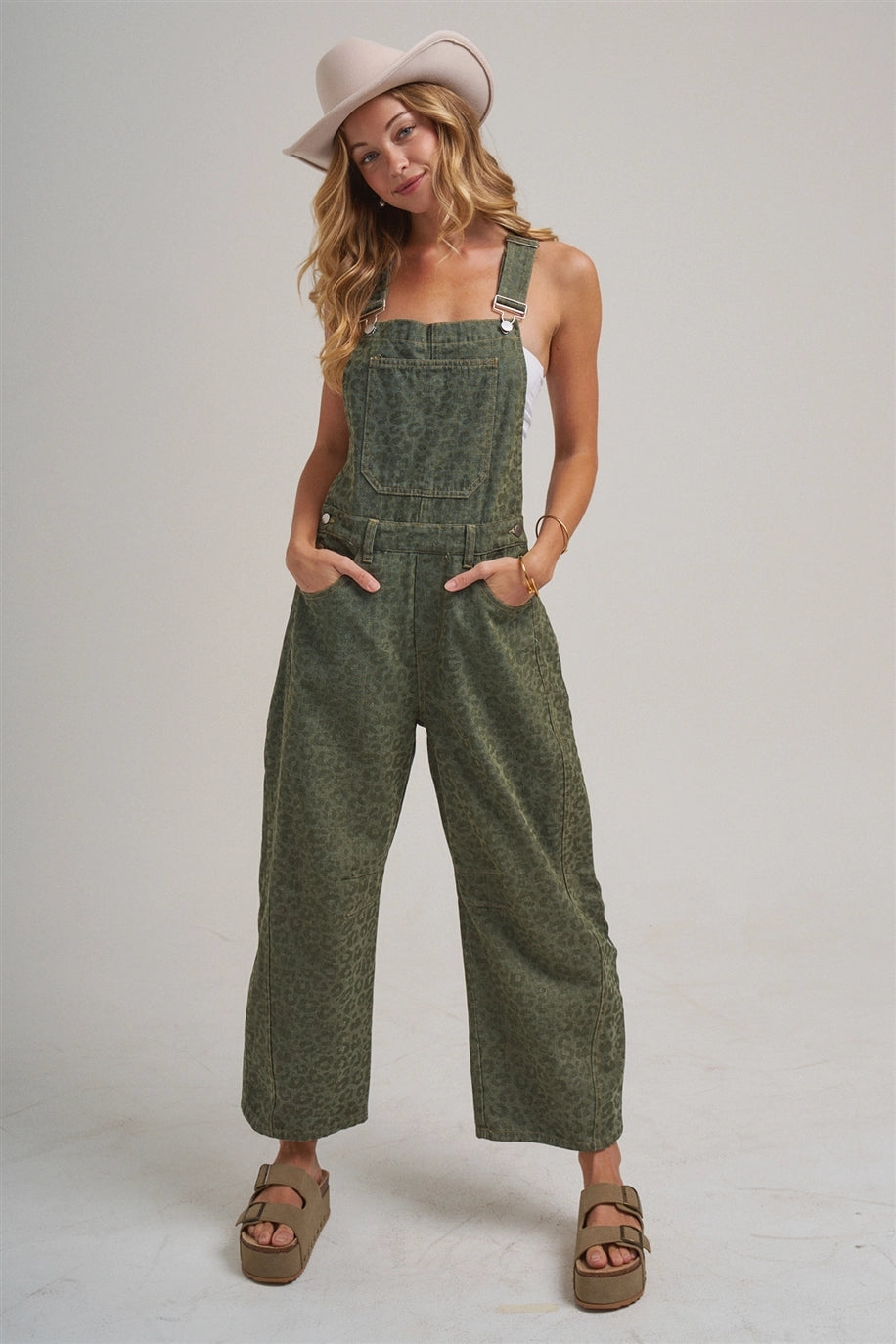 Wild Side Barrel Leg Overalls