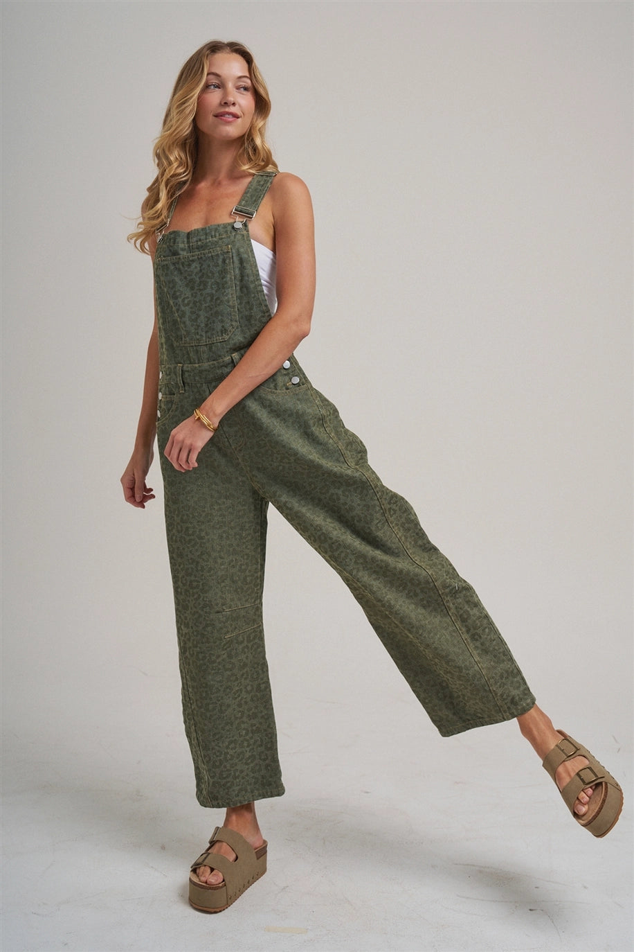 Wild Side Barrel Leg Overalls