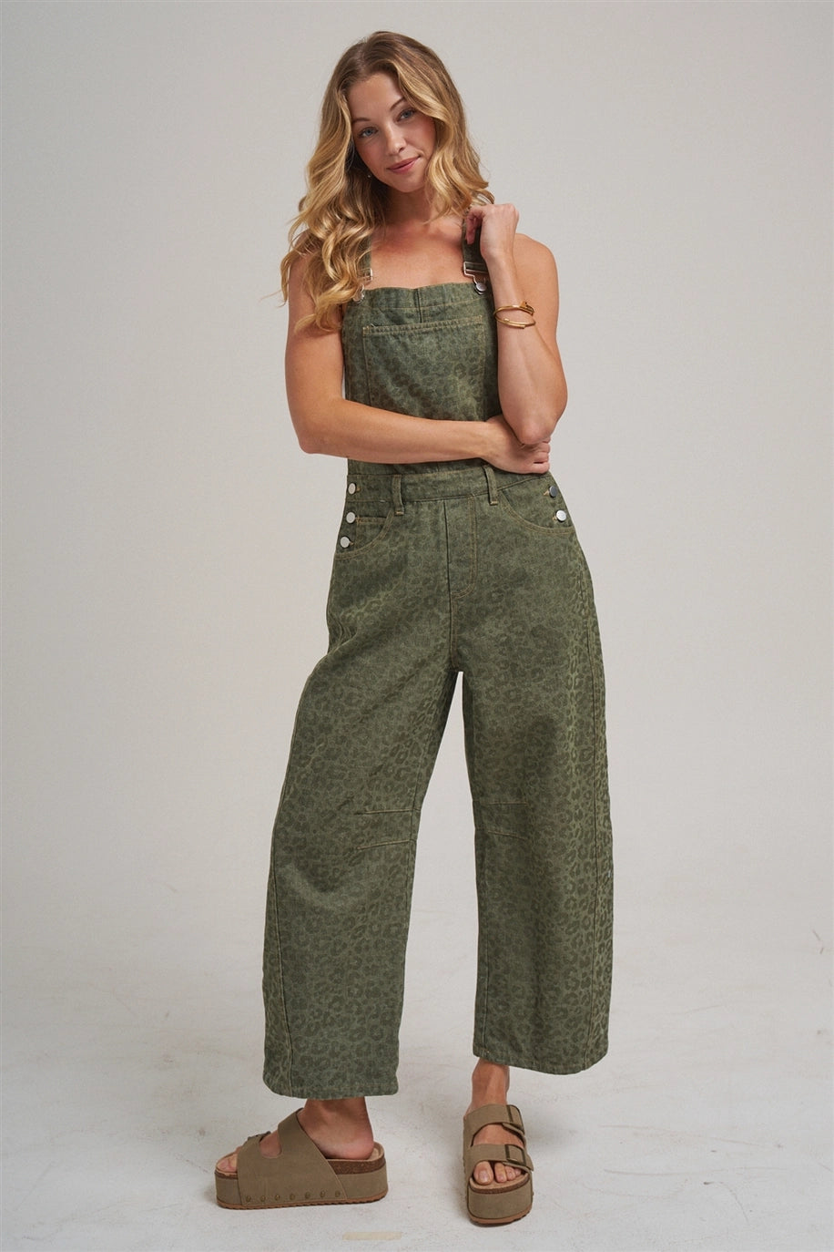 Wild Side Barrel Leg Overalls