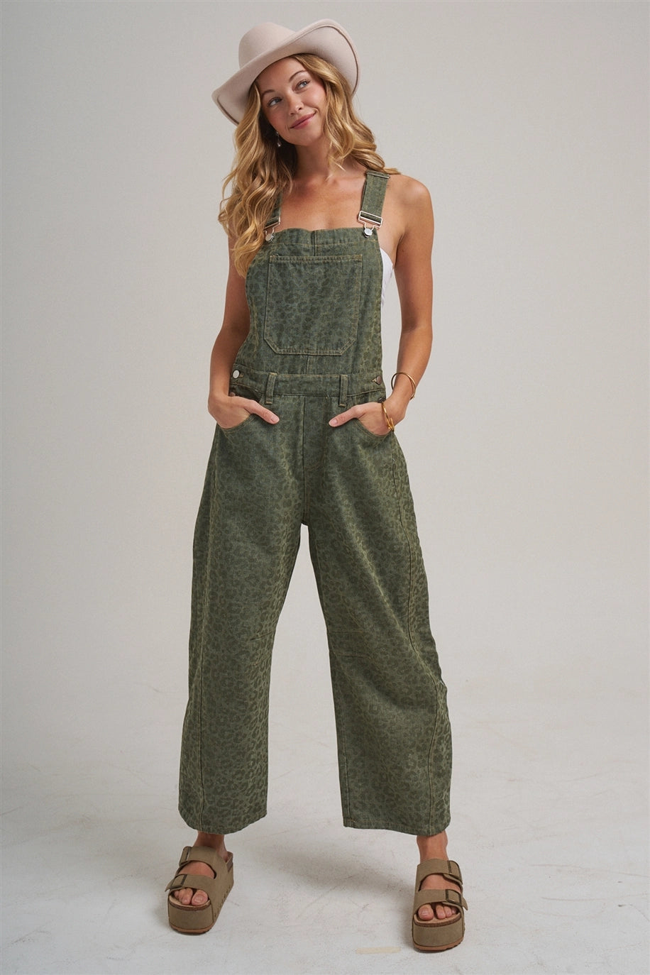 Wild Side Barrel Leg Overalls