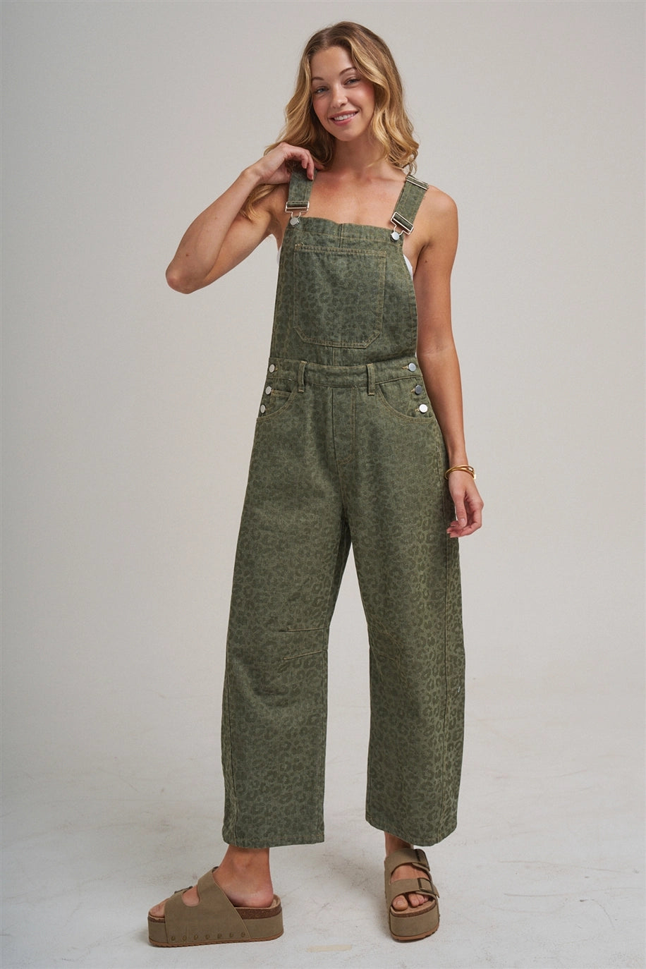 Wild Side Barrel Leg Overalls